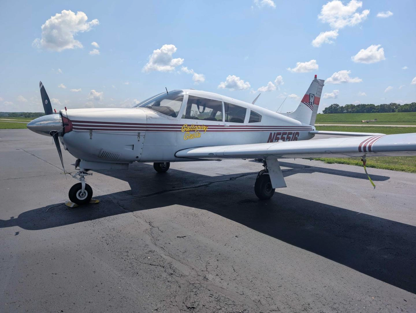 PA28R-200 N55516 Galloping Greta side view