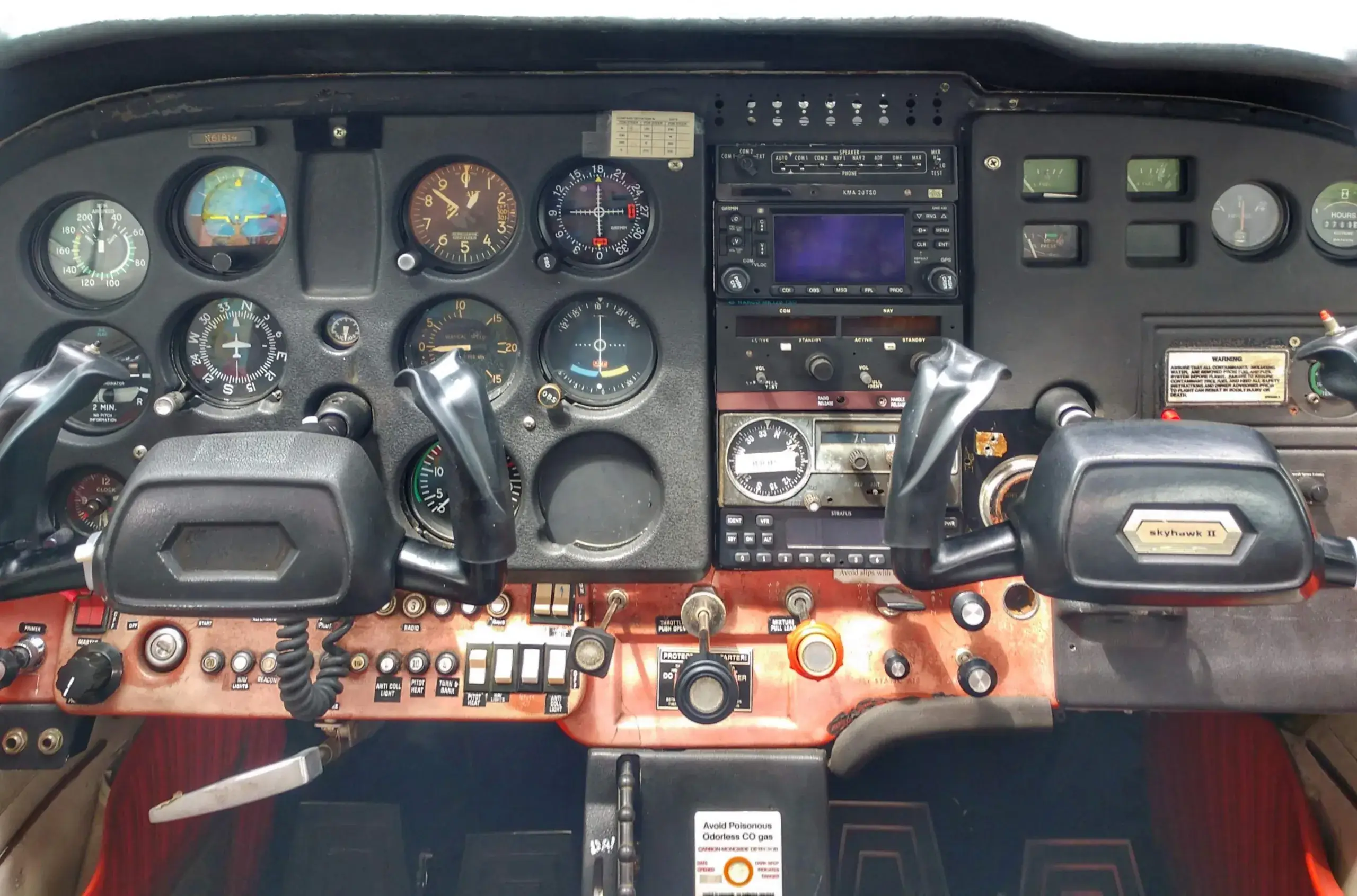 Cessna 172M N61814 Amazing Amy instrument panel